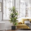 Artificial Dracaena Tree, Artificial Silk Tree Fake Floor Plant in Plastic Pot for Home Office Living Room Decor - 2 of 4