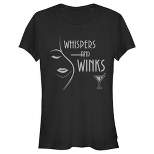 Junior's Dead to Me Whispers and Winks Glass Logo T-Shirt