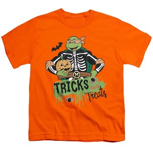 Teenage Mutant Ninja Turtles Turtle Tricks Youth T Shirt  Orange  Large - 1 of 4
