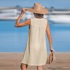 Women's Navy Crochet Sleeveless Cover-Up Dress for Beach Getaways -Cupshe - 4 of 4
