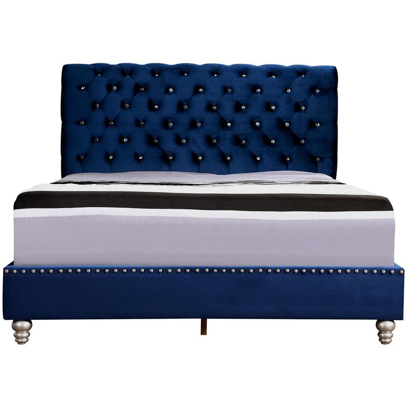 Passion Furniture Maxx Tufted Upholstered Queen Panel Bed, 2 of 8