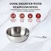 Alva Maestro 1.6 Qt. 5-Ply Stainless Steel Saucier Pan Lasered Measurements Non-Toxic PFAS Free Compatible with All Stovetops Oven & Induction Safe - 4 of 4