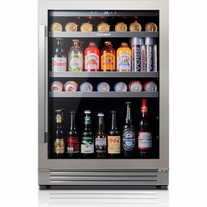 Ca'Lefort 24" beverage fridge - holds 180 cans, glass door, 3 LED lights, adjustable shelves, 5.56 cu.ft - 1 of 4