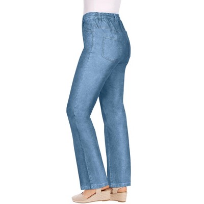 Woman Within Women's Plus Size Tall Perfect Side Elastic Denim Jean