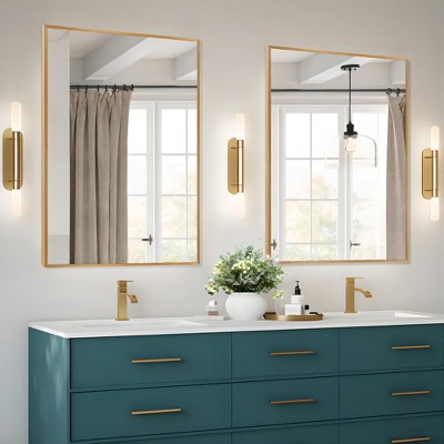 Neutypechic Metal Frame Rectangle Mirror Bathroom Vanity Mirror Set Of ...