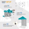 EAGLE PEAK 5x5ft Easy Setup Pop Up Canopy Tent with One Wall - 2 of 4