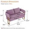 VASIP Modern Decorative Side Chair with Gold Metal Legs ,Plush Teddy Fleece Upholstery Sofa, No Wheels ,for Living Room,Office Reception,White - 2 of 4