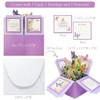 Wrapables 3D Pop Up Floral Greeting Card, Flower Bouquet Card for Birthdays, Butterflies - 2 of 4