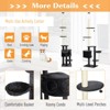 Gulches Functional Adjustable Height Cat Tree: Floor - To - Ceiling, Carpet, Condo, Rope Scratching, Dark Grey - 3 of 4