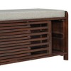NicBex Modern 43.3" Storage Bench Wood Entryway Bench with Shutter Style Slats for Bedroom and Hallway - 4 of 4