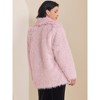 INSPIRE CHIC Women's Faux Fur Fluffy Long Sleeve Lapel Winter Outerwear Coat - 4 of 4