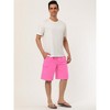 Lars Amadeus Men's Summer Solid Drawstring Elastic Waist Swim Beach Board Shorts - 4 of 4