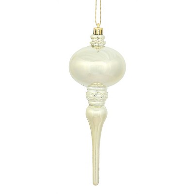 Vickerman 8" x 2.75" Shiny Finial Ornament