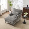 Modern Upholstered Chaise Lounge Sofa Chair, Cozy Recliner with Thick Cushion for Living Room or Bedroom - The Pop Home - 3 of 4