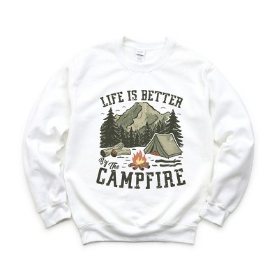 Simply Sage Market Women's Graphic Sweatshirt Life Is Better By The Campfire Tent
