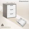 Costway 3 Drawer Dresser Chest of Drawer Storage Cabinet with Wide Storage Space Organizer - 3 of 4