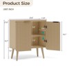 FONTOI 23.6" Storage Cabinet, Sideboard Cabinet with Doors and Shelves, Buffet Cabinet with Waveform Panel for Dining Room, 23.6*11.8*27.6 - 2 of 4