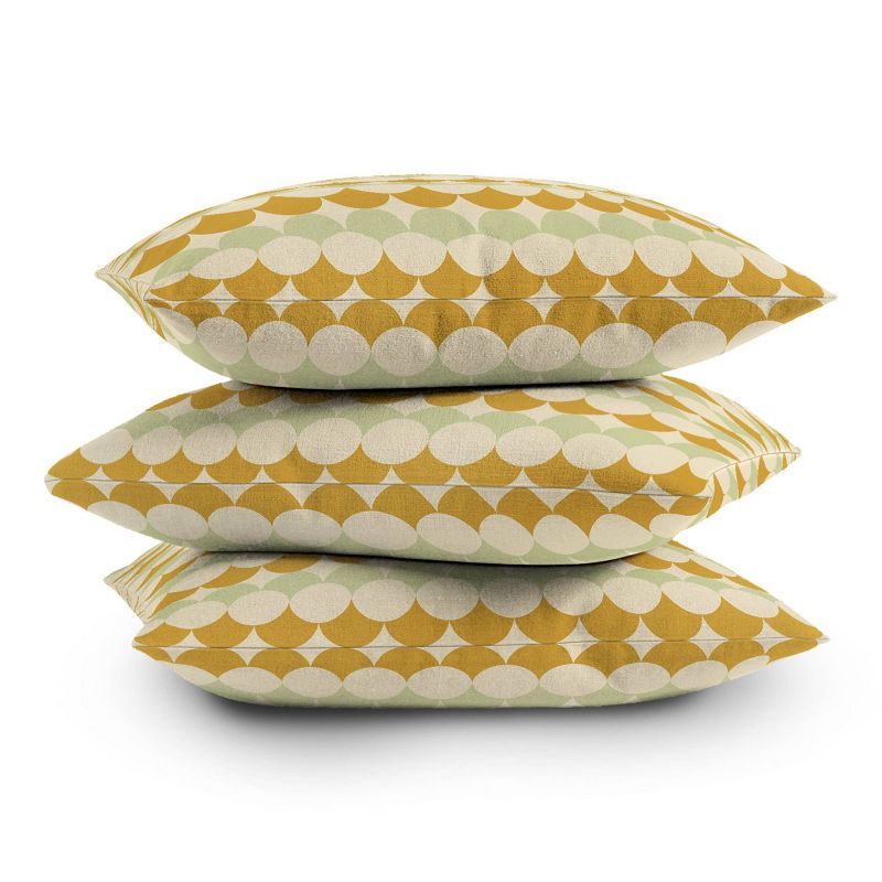 Colour Poems Retro Circular Pattern Outdoor Throw Pillow Cream - Deny Designs, 4 of 5