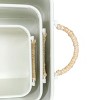 Set of 3 Baskets White Metal & Reed by Foreside Home & Garden - 3 of 4
