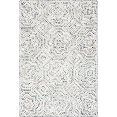 Hand-Tufted Elegance Wool Rug in Blue, 4' x 6'
