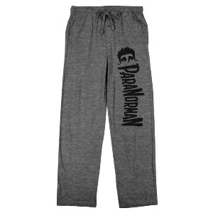 ParaNorman Character Logo Adult Gray Heather Sleep Pajama Pants - 1 of 4