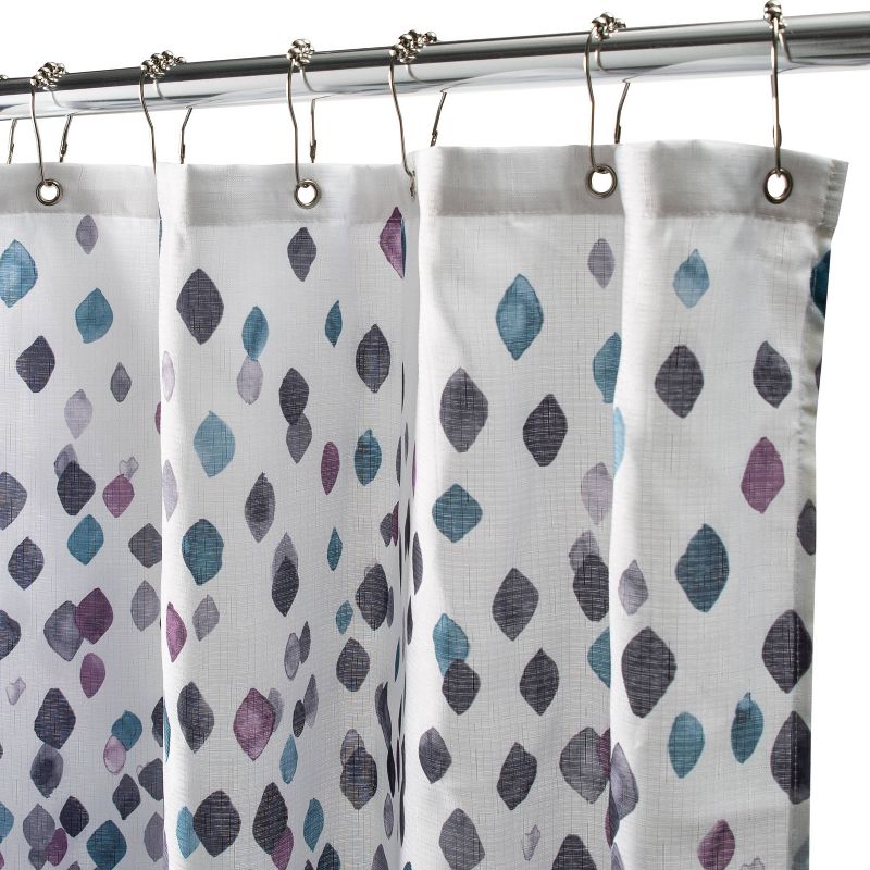 Rain Shower Curtain Purple - Moda at Home, 4 of 6