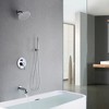 Sumerain Rain Shower System with Tub Spout, 8 inches Shower Head and Hand Shower and Valve, Chrome - 3 of 4
