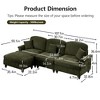 L-Shaped Sectional Sofa with Flared Arms, Skirt & Ottoman - 2 of 4