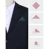 INSPIRE CHIC Men's Satin Leaf Embroidered Pocket Squares - 3 of 4