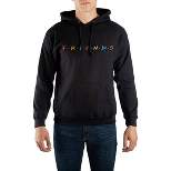 Friends Television Sitcom Men's Red Yellow Blue Logo Hoodie Black