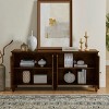 65.2" Sideboard,Mid Century Modern Buffet Cabinet with Geometric Doors & Adjustable Shelf for Living Room,Dining Room-Baofuwish - 3 of 4