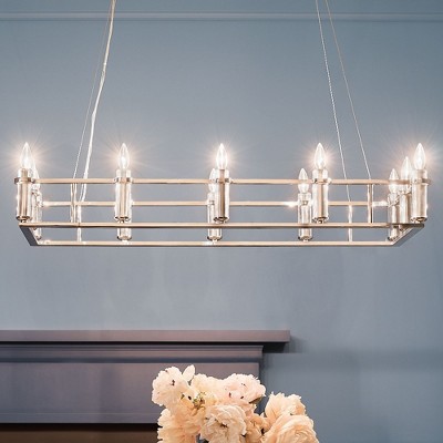 Rosalind Polished Nickel 12-Light Traditional Incandescent Chandelier