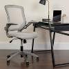 Emma and Oliver Mid-Back Mesh Swivel Ergonomic Task Office Chair with Gray Frame & Flip-Up Arms - 2 of 4