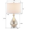 Maxax 2-Pack Nickel Glass Table Lamps,Elegant Desk Lamp for Bedroom Nightstand, Living Room - 3 of 4