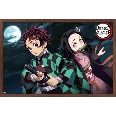 Trends International Demon Slayer - Tanjiro & Nezuko Night Framed Wall Poster Prints - image 1 of 4