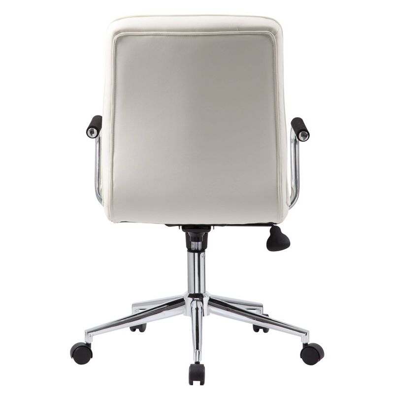 Modern Office Chair with Chrome Arms White - Boss Office Products, 6 of 9