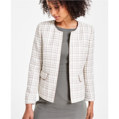 Kasper Womens Tweed Blazer Jacket