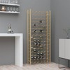 vidaXL Elegant Gold Metal Wine Rack - Freestanding Bottle Holder, Stores 96 Bottles, for Modern Home Bar/Kitchen Storage - 25.2" x 8.7" x 61.8" - 2 of 4