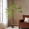 Okak 83IN Artificial Pieris Tree with Slim Branches and Green Leaves, Plants Decor with Pre-Potted Design, Faux Tree for Indoor Use, Green - 4 of 4