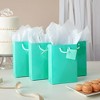 Blue Panda 20-Pack Small Teal Gift Bags with Handles, Tag, and Tissue Paper Sheets for Baby Shower Party Favors, 7.9x5.5x2.5 in - 2 of 4