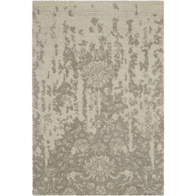 Handmade Light Sage and Grey Wool Tufted Accent Rug, 2' x 3'