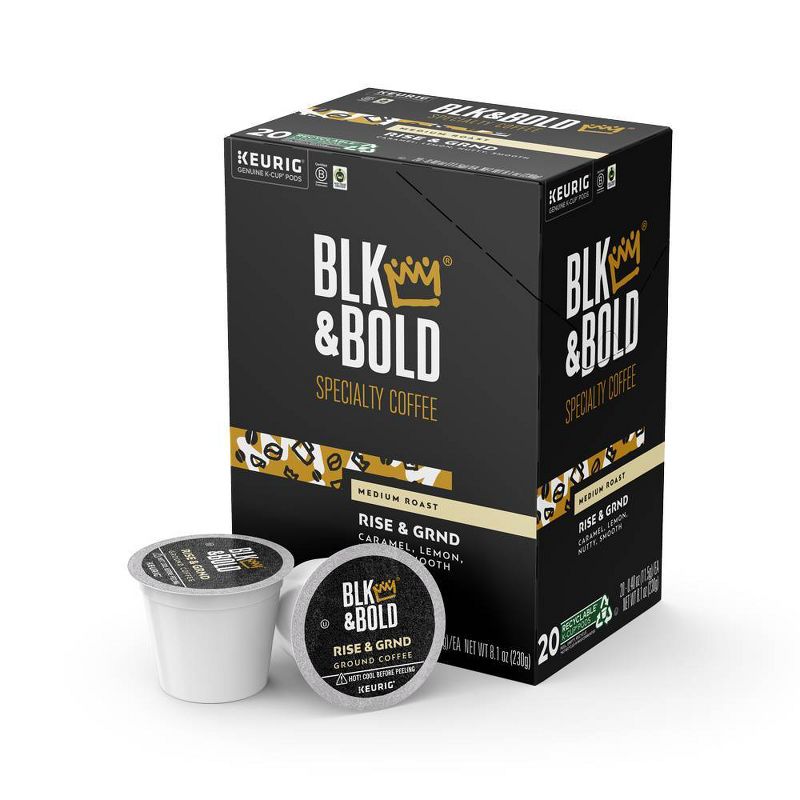 Blk &#38; Bold Rise &#38; GRND Medium Roast - Keurig K-Cup Coffee Pods - 20ct, 1 of 9