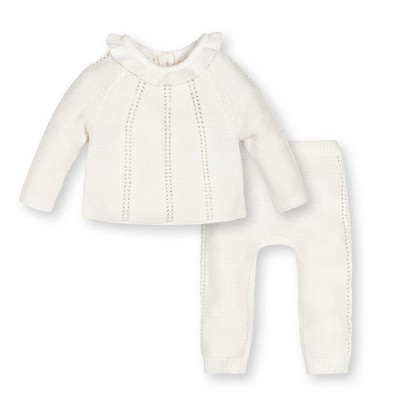 Image of Hope & Henry Layette Baby Organic Pointelle Sweater and Legging Set, Infant