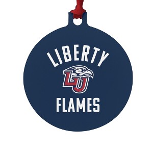 Liberty University Flames Logo Aluminum Holiday Christmas Tree Ornament - 1 of 4