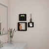 Floating Shelves - Cube Wall Shelf Set with Hidden Brackets, 3 Sizes to Display Décor, Books, Photos and More by Lavish Home - image 4 of 4