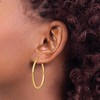 Black Bow Jewelry 2mm x 35mm 14k Yellow Gold Classic Round Hoop Earrings - 3 of 4
