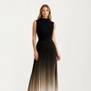 Anna-Kaci Women's Sleeveless Mock Neck Pleated Maxi Dress with Gradient Ombre Skirt - 3 of 4