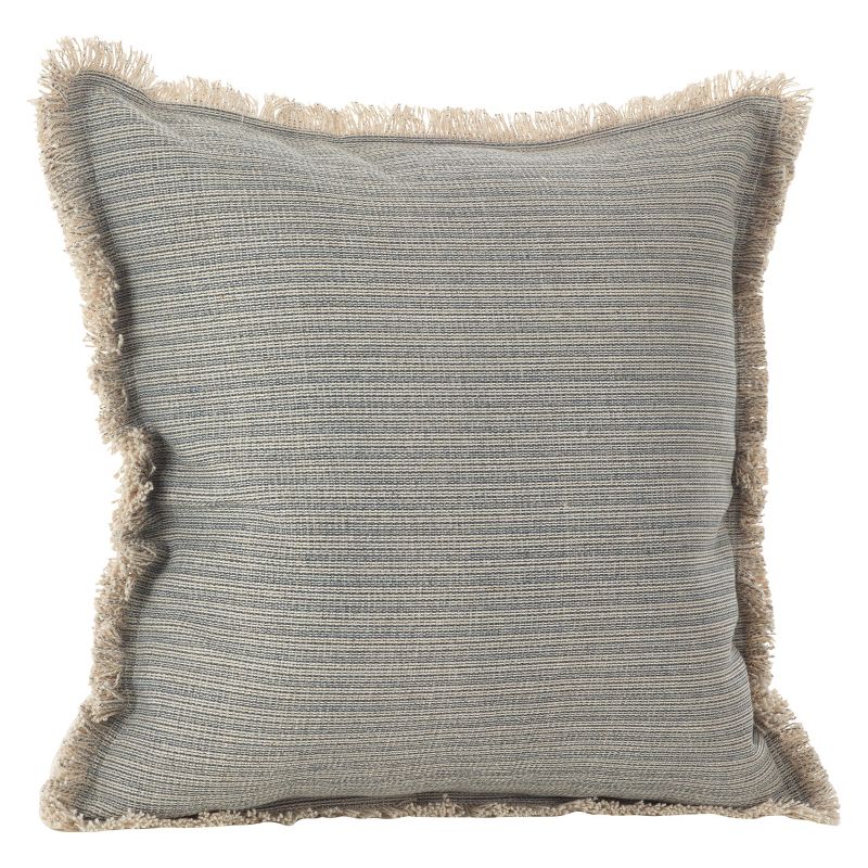 20&#34;x20&#34; Canberra Fringed Moroccan Throw Pillow Blue/Gray - Saro Lifestyle, 1 of 5