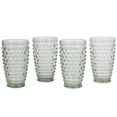 Chauncey Green Handmade Glass Hobnail Tumblers, Set of 4