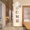 Attop Home Wall Decor Letter Signs Acrylic Mirror Wall Stickers Decorations for Living Room Bedroom Silver 47.2 X 15.3'' - 4 of 4